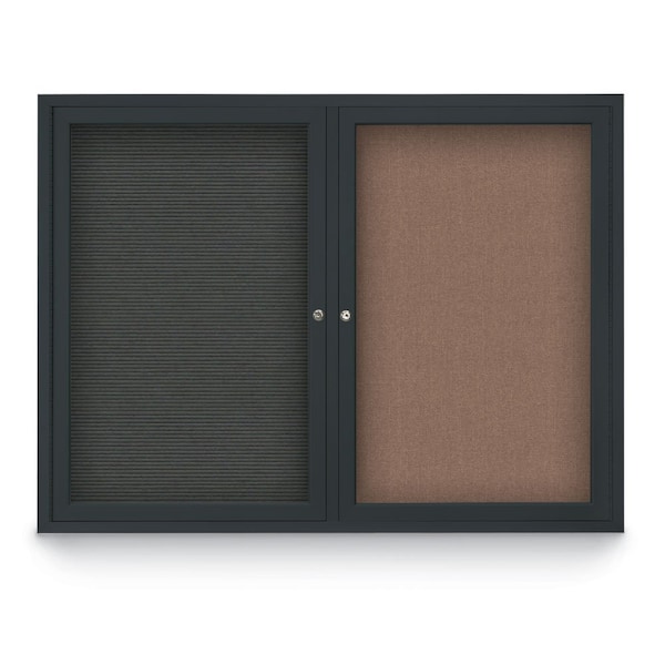 Corkboard, Burgundy/Bronze, 72" X36"